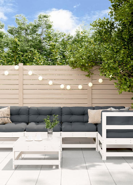 6-delige Loungeset massief grenenhout wit