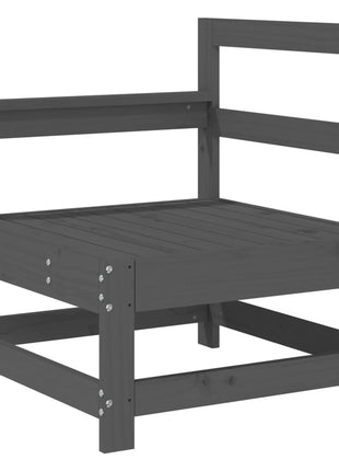 6-delige Loungeset massief grenenhout grijs