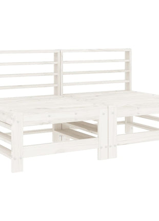 6-delige Loungeset massief grenenhout wit