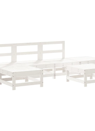 6-delige Loungeset massief grenenhout wit