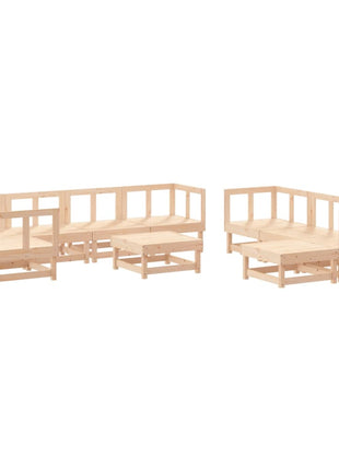 10-delige Loungeset massief grenenhout