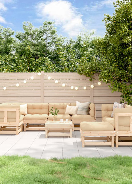 10-delige Loungeset massief grenenhout