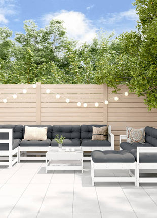 10-delige Loungeset massief grenenhout wit