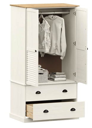 Kledingkast Vigo 90X55X170 Cm Massief Grenenhout