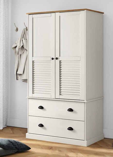 Kledingkast Vigo 90X55X170 Cm Massief Grenenhout