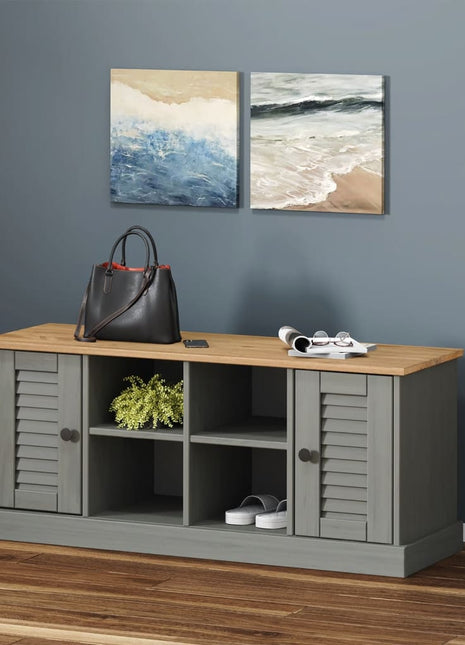 Schoenenbank Vigo 106X35X40 Cm Massief Grenenhout