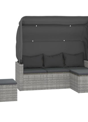 Loungeset Met Kussens Poly Rattan
