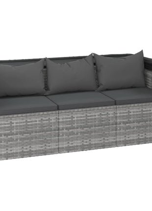Loungeset Met Kussens Poly Rattan
