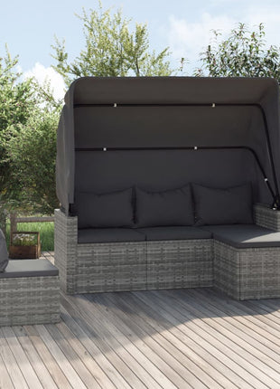 Loungeset Met Kussens Poly Rattan