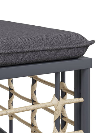 8-Delige Loungeset Met Kussens Poly Rattan Antracietkleurig