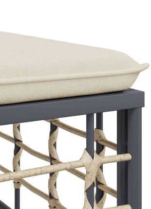 4-Delige Loungeset Met Kussens Poly Rattan Antracietkleurig