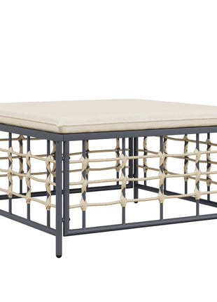 5-Delige Loungeset Met Kussens Poly Rattan Antracietkleurig