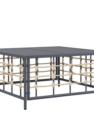 7-Delige Loungeset Met Kussens Poly Rattan Antracietkleurig