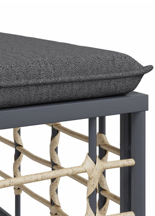 6-Delige Loungeset Met Kussens Poly Rattan Antracietkleurig