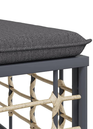 8-Delige Loungeset Met Kussens Poly Rattan Antracietkleurig