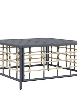 7-Delige Loungeset Met Kussens Poly Rattan Antracietkleurig