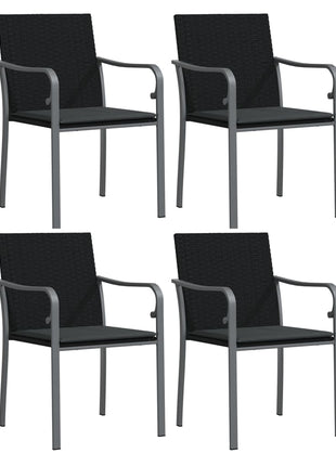 5-Delige Tuinset Met Kussens Poly Rattan En Staal