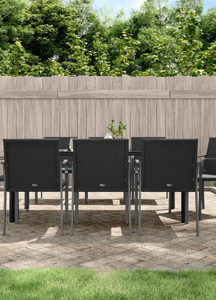 5-Delige Tuinset Met Kussens Poly Rattan En Staal