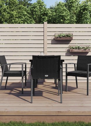5-Delige Tuinset Met Kussens Poly Rattan En Staal