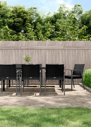5-Delige Tuinset Met Kussens Poly Rattan En Staal