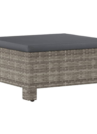 Loungeset Met Kussens Poly Rattan Grijs
