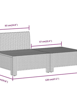 9-Delige Loungeset Met Kussens Poly Rattan Grijs