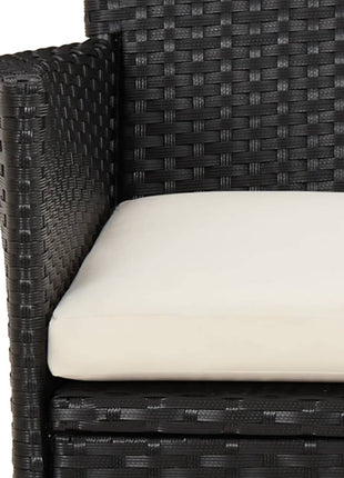 3-Delige Bistroset Met Kussens Poly Rattan