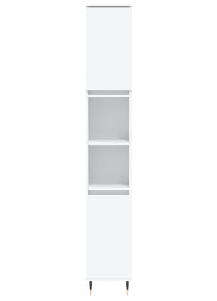 Badkamerkast 30X30X190 Cm Bewerkt Hout Wit