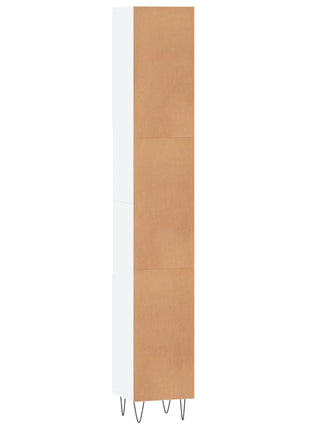 Badkamerkast 30X30X190 Cm Bewerkt Hout Wit