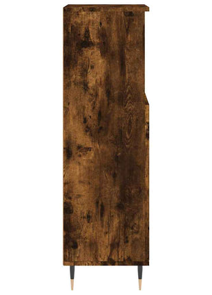Badkamerkast 30X30X100 Cm Bewerkt Hout Kleurig Gerookt Eiken