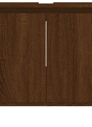 Badkamerkast 58X33X60 Cm Bewerkt Hout Bruin Eikenkleur