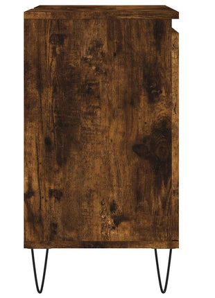 Badkamerkast 58x33x60 cm bewerkt hout gerookt eikenkleurig