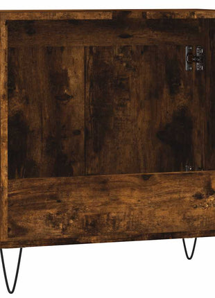 Badkamerkast 58x33x60 cm bewerkt hout gerookt eikenkleurig