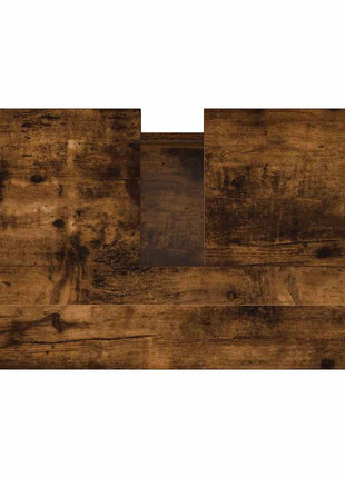 Badkamerkast 58x33x60 cm bewerkt hout gerookt eikenkleurig