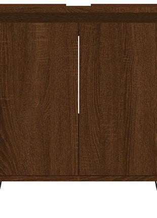 Badkamerkast 58X33X60 Cm Bewerkt Hout Bruin Eikenkleur