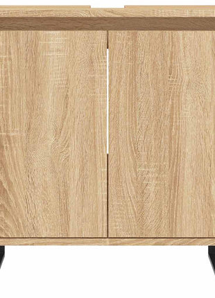 Badkamerkast 58x33x60 cm bewerkt hout sonoma eikenkleurig