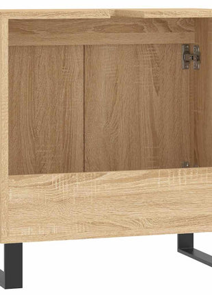 Badkamerkast 58x33x60 cm bewerkt hout sonoma eikenkleurig
