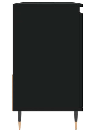 Badkamerkast 65x33x60 cm bewerkt hout zwart
