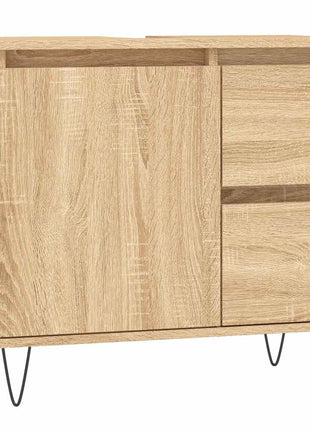 Badkamerkast 65x33x60 cm bewerkt hout sonoma eikenkleurig
