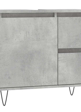 Badkamerkast 65X33X60 Cm Bewerkt Hout Betongrijs