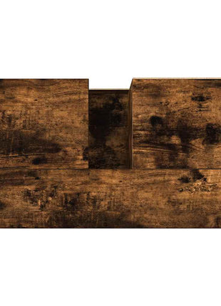 Badkamerkast 65x33x60 cm bewerkt hout gerookt eikenkleurig