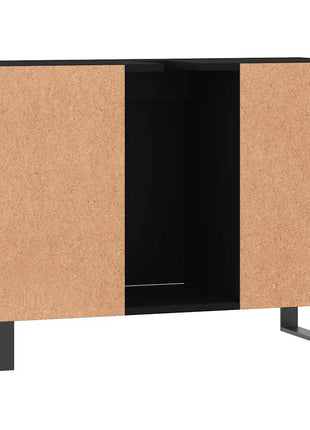 Badkamerkast 80x33x60 cm bewerkt hout zwart