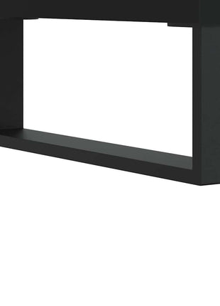 Badkamerkast 80x33x60 cm bewerkt hout zwart