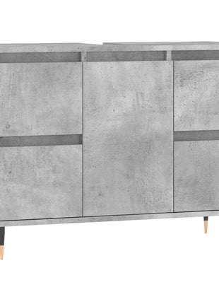 Badkamerkast 80X33X60 Cm Bewerkt Hout Betongrijs