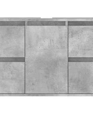 Badkamerkast 80X33X60 Cm Bewerkt Hout Betongrijs