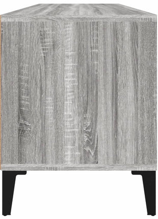 Tv-Meubel 100X34,5X44,5 Cm Bewerkt Hout Eikenkleur Grijs Sonoma