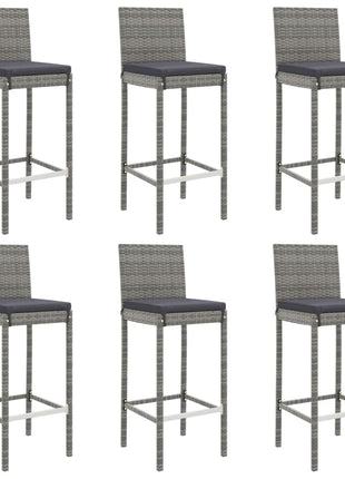 7-Delige Tuinbarset Met Kussens Poly Rattan