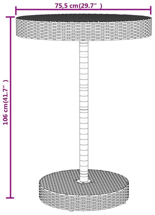 5-Delige Tuinbarset Poly Rattan En Massief Acaciahout