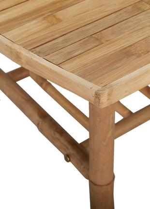 2-Delige Loungeset Met Kussens Bamboe Wit