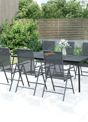 3-Delige Tuinset Staal Antracietkleurig